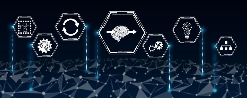 Concept of deep learning Stock Illustration