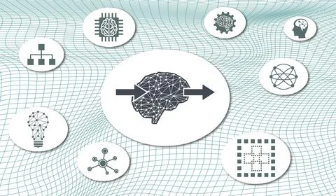 Concept of deep learning Stock Illustration