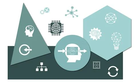 Concept of deep learning 스톡 일러스트