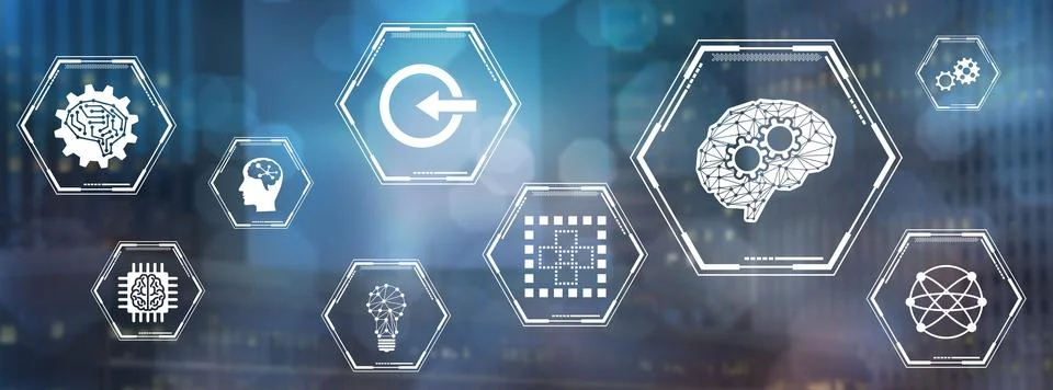 Concept of deep learning Stock Illustration