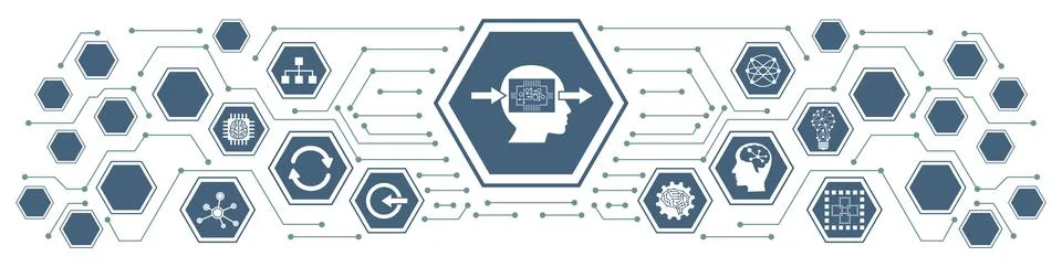 Concept of deep learning Stock Illustration