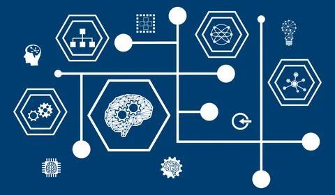 Concept of deep learning Illustrazione stock