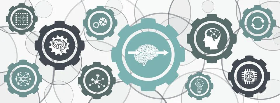 Concept of deep learning 스톡 일러스트