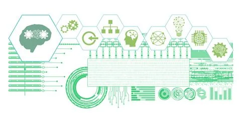 Concept of deep learning Illustrazione stock