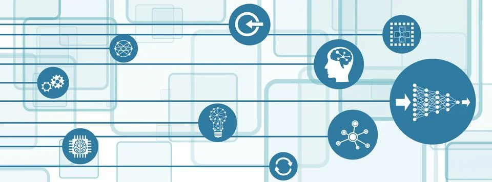 Concept of deep learning Stock Illustration