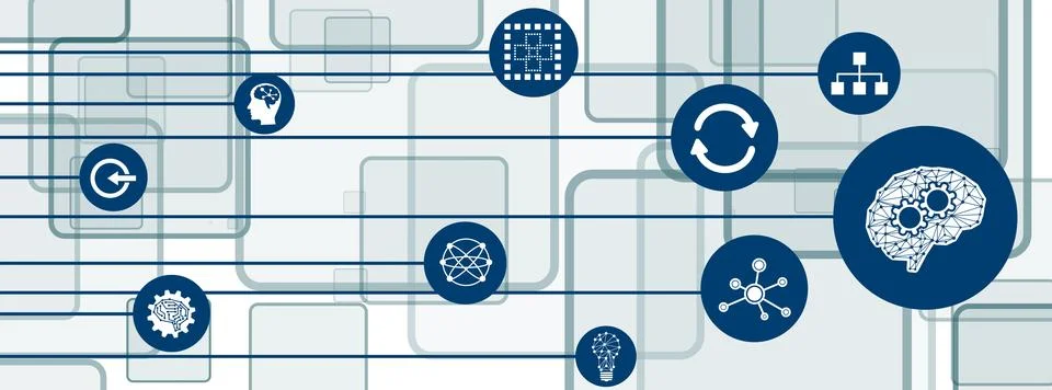 Concept of deep learning Illustrazione stock