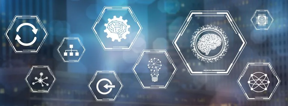 Concept of deep learning Illustrazione stock