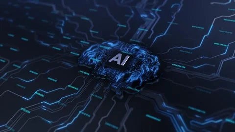 Concept of deep learning or machine learning, artificial intelligence Digital Br Stock Footage 311871973