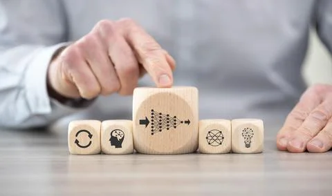 Concept of deep learning Stock Photos