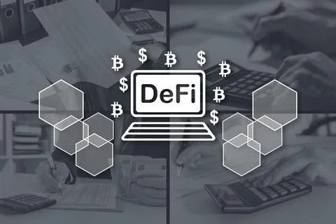 Concept of defi 스톡 사진