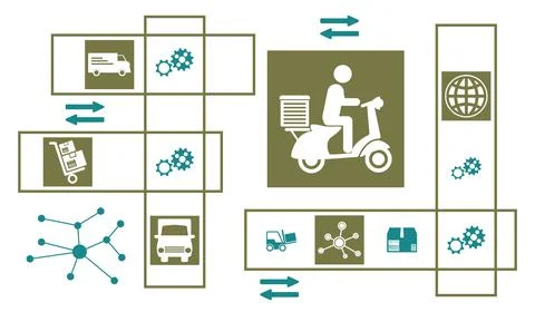 Concept of delivery Illustrazione stock