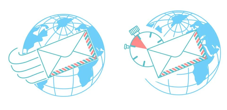 Concept of delivery  Post Day Illustrazione stock