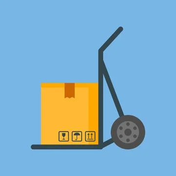Concept of delivery service. The icon for the package. Stock Illustration