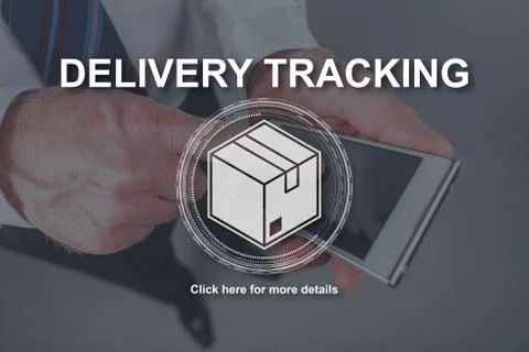 Concept of delivery tracking Stockfoto's