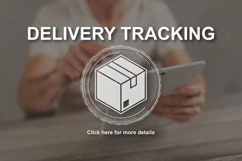 Concept of delivery tracking Foto stock