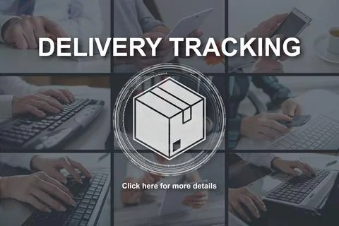 Concept of delivery tracking Stock Photos