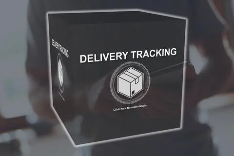 Concept of delivery tracking Foto stock