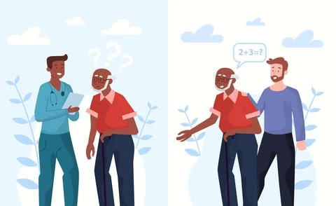 Concept of dementia Stock Illustration