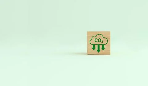 Concept depicting the issue of carbon dioxide emissions. Stock Photos