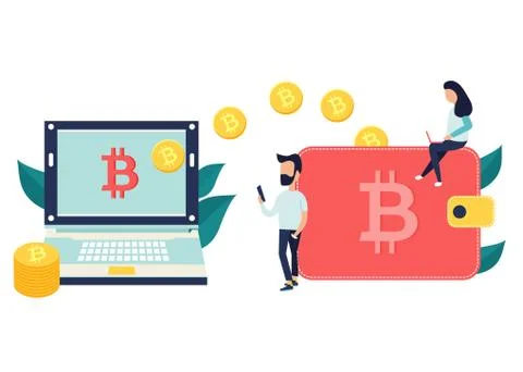 Concept design of cryptocurrency technology Stock Illustration