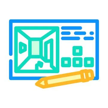 Concept design game development color icon vector illustration Illustrazione stock