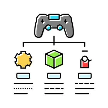 Concept design game development color icon vector illustration Stock Illustration