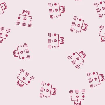 Concept design game development glyph seamless pattern Stock Illustration