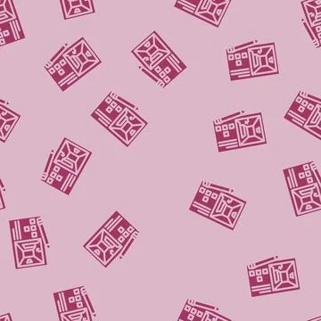 Concept design game development glyph vector seamless pattern Stock Illustration