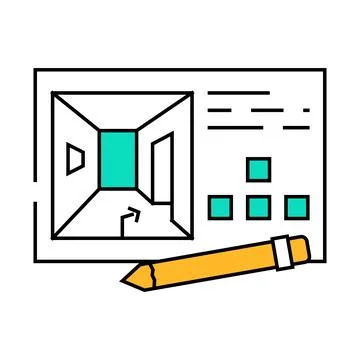 Concept design game development icon color illustration Stockillustratie