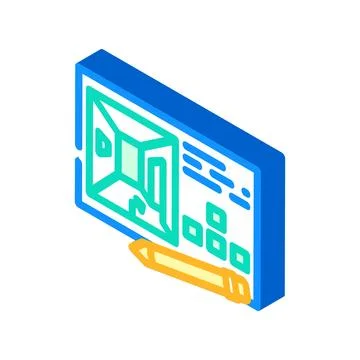 Concept design game development isometric icon vector illustration Stock Illustration