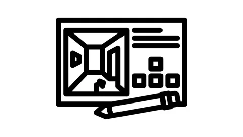 Concept design game development line icon animation Stock Footage 326760410