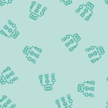 Concept design game development line seamless pattern Illustrazione stock