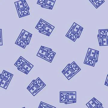 Concept design game development line vector seamless pattern Stock Illustration