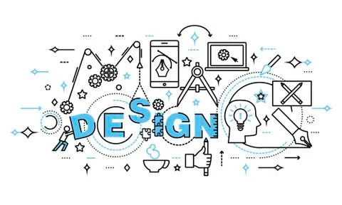 Concept of design process and web development Stock-Illustration