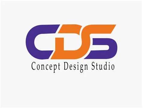 Concept Design Studio Logo Template with Monogram CDS Interlocking letters Stock Illustration