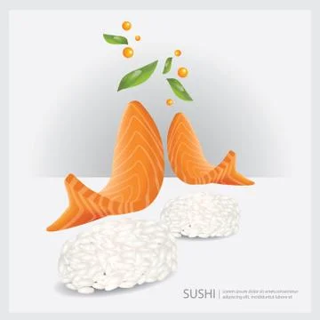 Concept Design of Sushi Restaurant Vector illustration Stock Illustration
