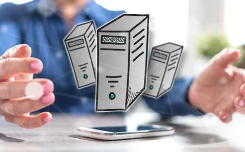 Concept of desktop computer Foto stock