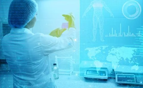 Concept for the development of analysis and diagnosis of a vaccine against vi Stock Photos