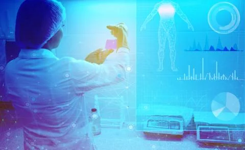 Concept for the development of analysis and diagnosis of a vaccine against vi Stock Photos