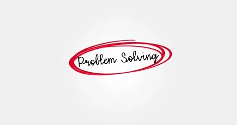 Concept Diagram Illustrating Steps of Problem Solving Process Stock Footage 311877506