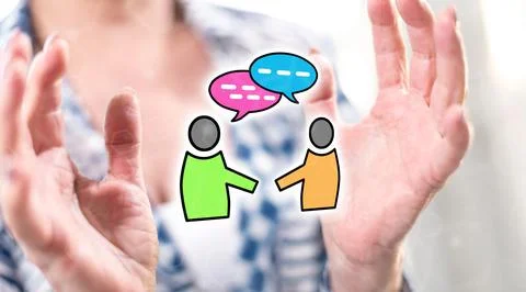 Concept of dialog Foto stock