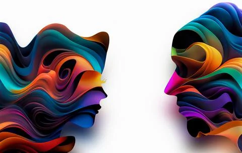 Concept of Dialogue and Understanding Stock Illustration