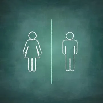 Concept of difference between men and women 스톡 일러스트