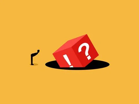 Concept of difficulty and courage in overcoming business mistakes or failur.. Stock Illustration