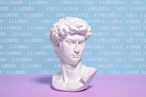 The concept of digital art on the Internet code web display 스톡 사진