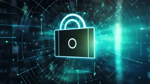 Concept of digital data protection and cyber security. Cyber security concept. Stock-Footage 239864993