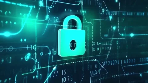 Concept of digital data protection and cyber security. Cyber security concept. Stock Footage 239864994