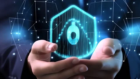 Concept of digital data protection and cyber security. Cyber security concept. Stock Footage 239865029