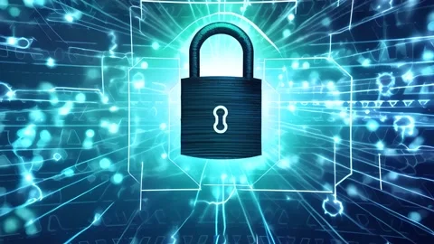Concept of digital data protection and cyber security. Cyber security concept. Stock Footage 239865036