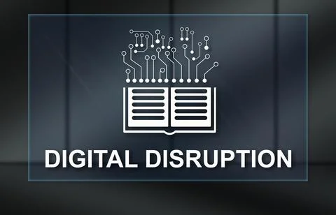 Concept of digital disruption Stock-Illustration